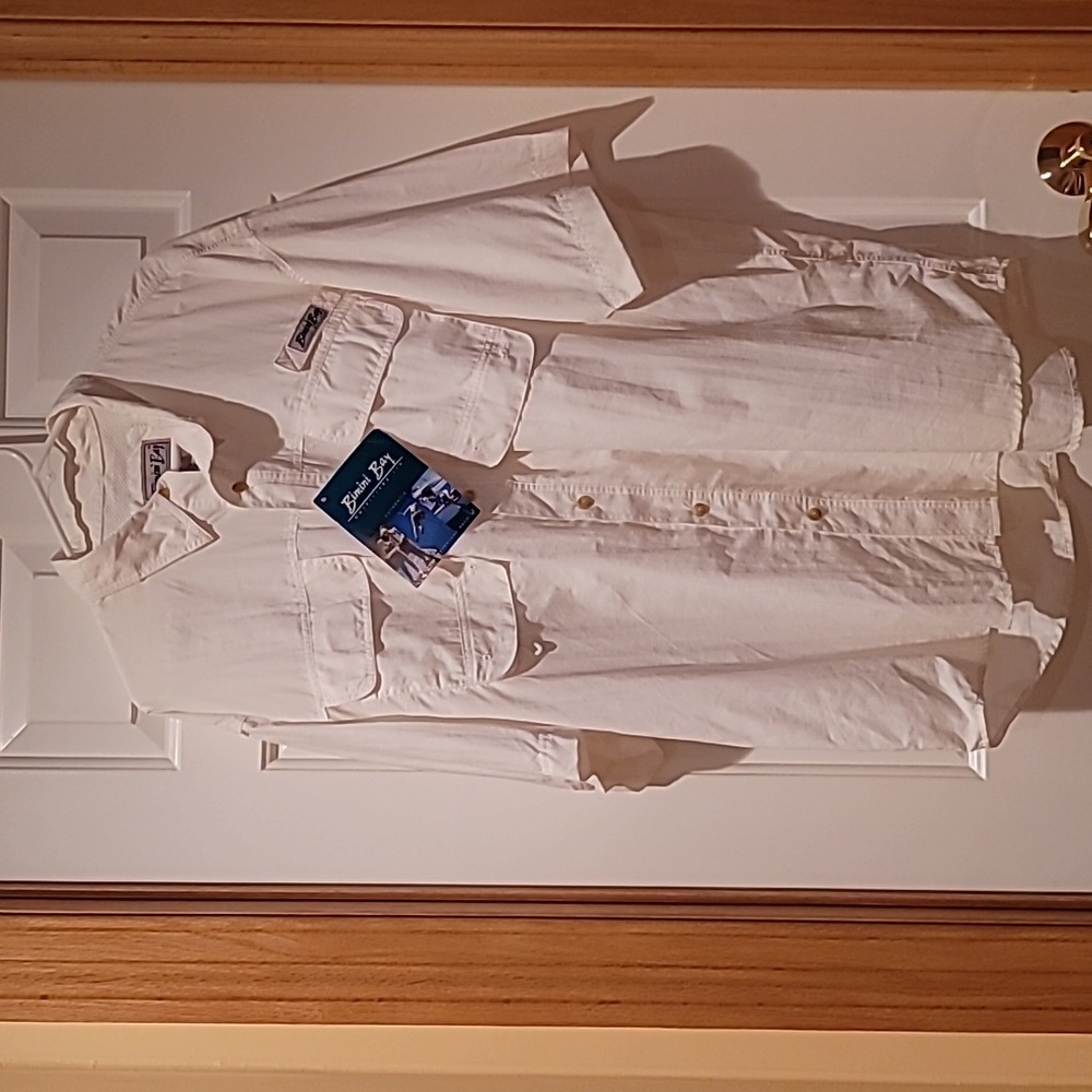 Mens White Xxl Bimini Bay "boat" shirt